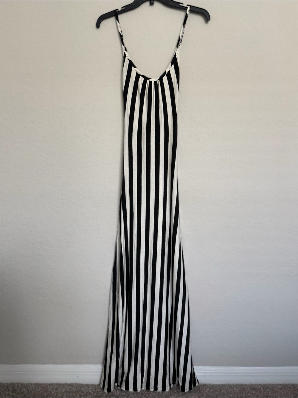 Snap Vintage Y2K Striped Maxi Dress Size XS Made in USA Resortwear Parisian Chic